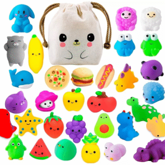 20 Squishy Mochi + Bolsita Kawaii