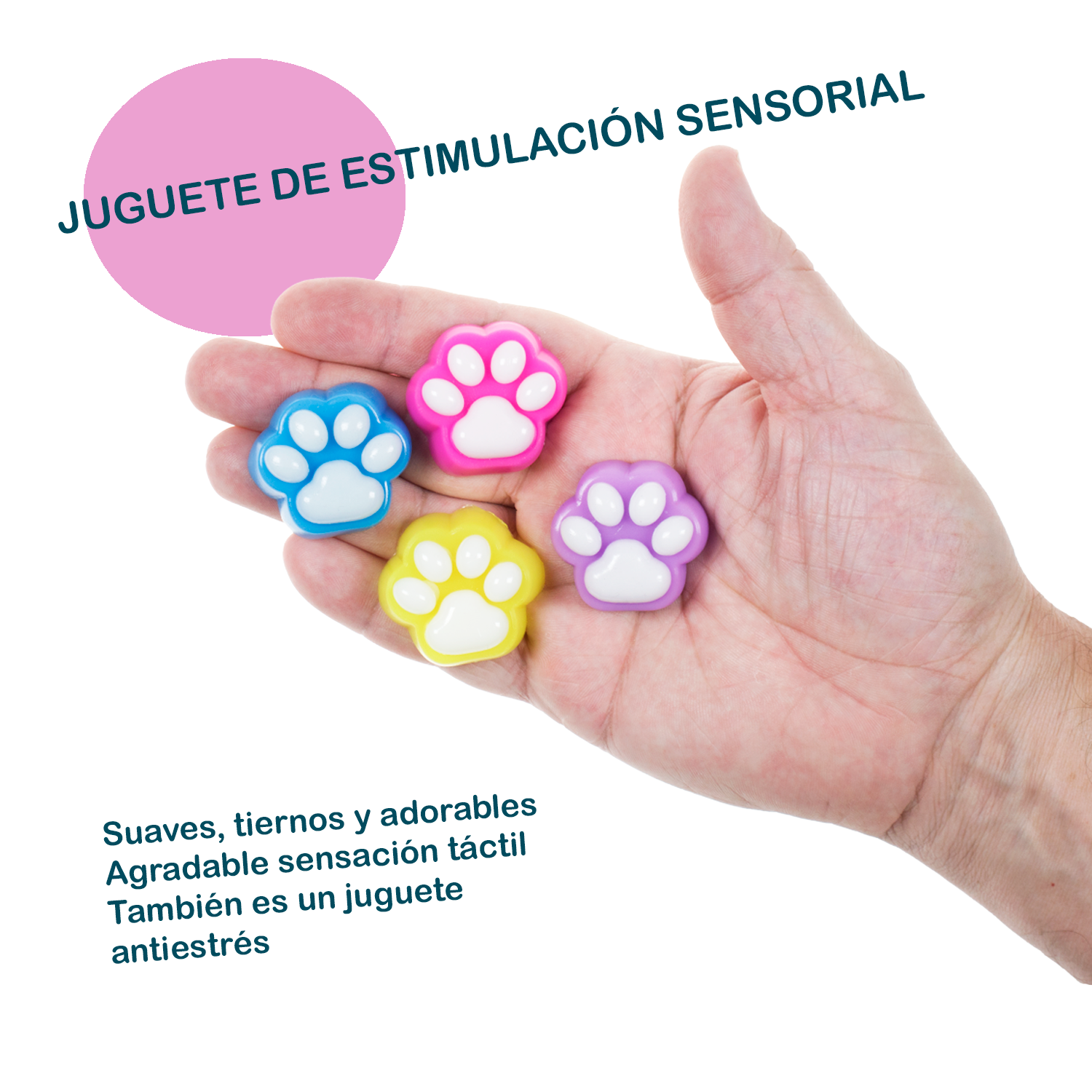 Squishy Mochi Ratoncito + 4 Huellitas C/bolsita Kawaii - Image 4