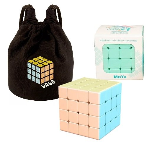 Cubo Rubik Moyu 4 Meilong 4 Macaron Stickerless + Estuche