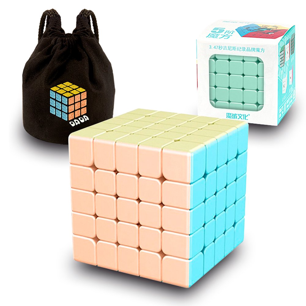Cubo Rubik Moyu 5 Meilong 5 Macaron Stickerless + Estuche