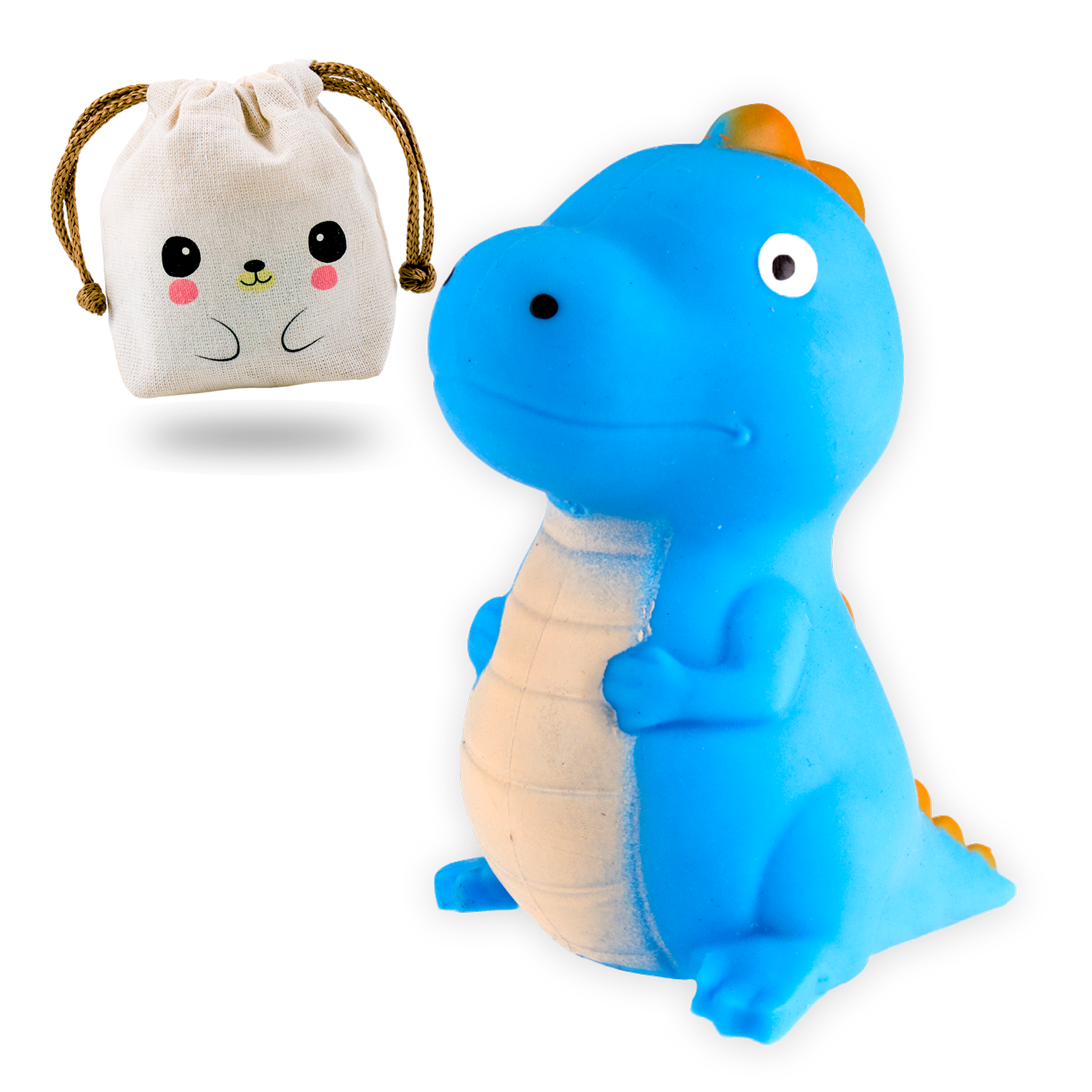 Squishy Dinosaurios Felices - AZUL + Bolsita Kawaii - Image 6