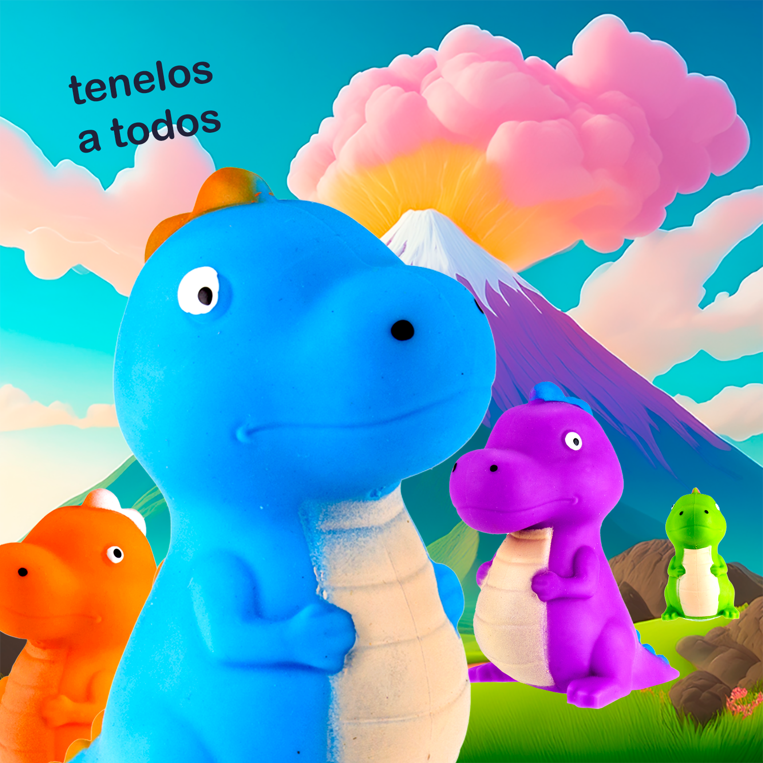 Squishy Dinosaurios Felices - AZUL + Bolsita Kawaii - Image 5