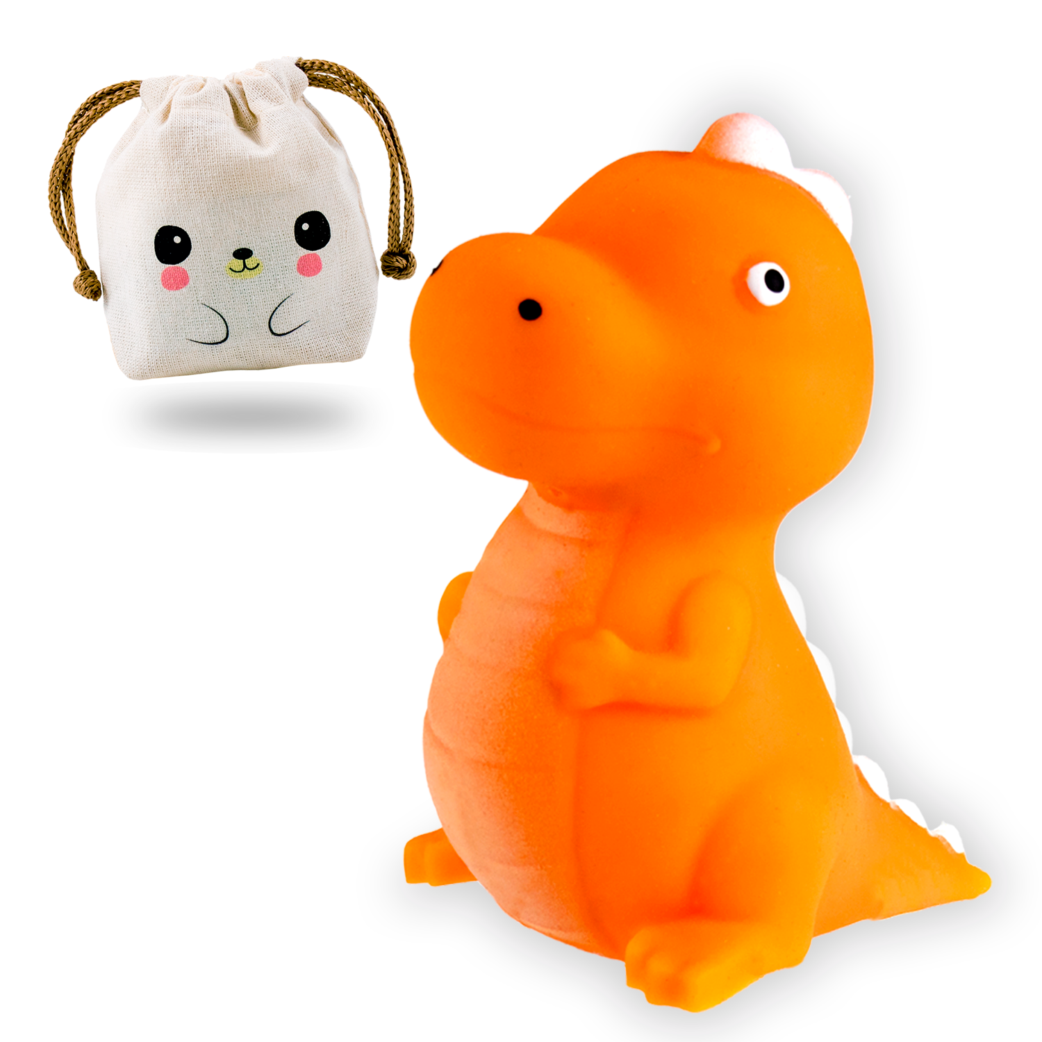 Squishy Dinosaurios Felices - NARANJA + Bolsita Kawaii - Image 6