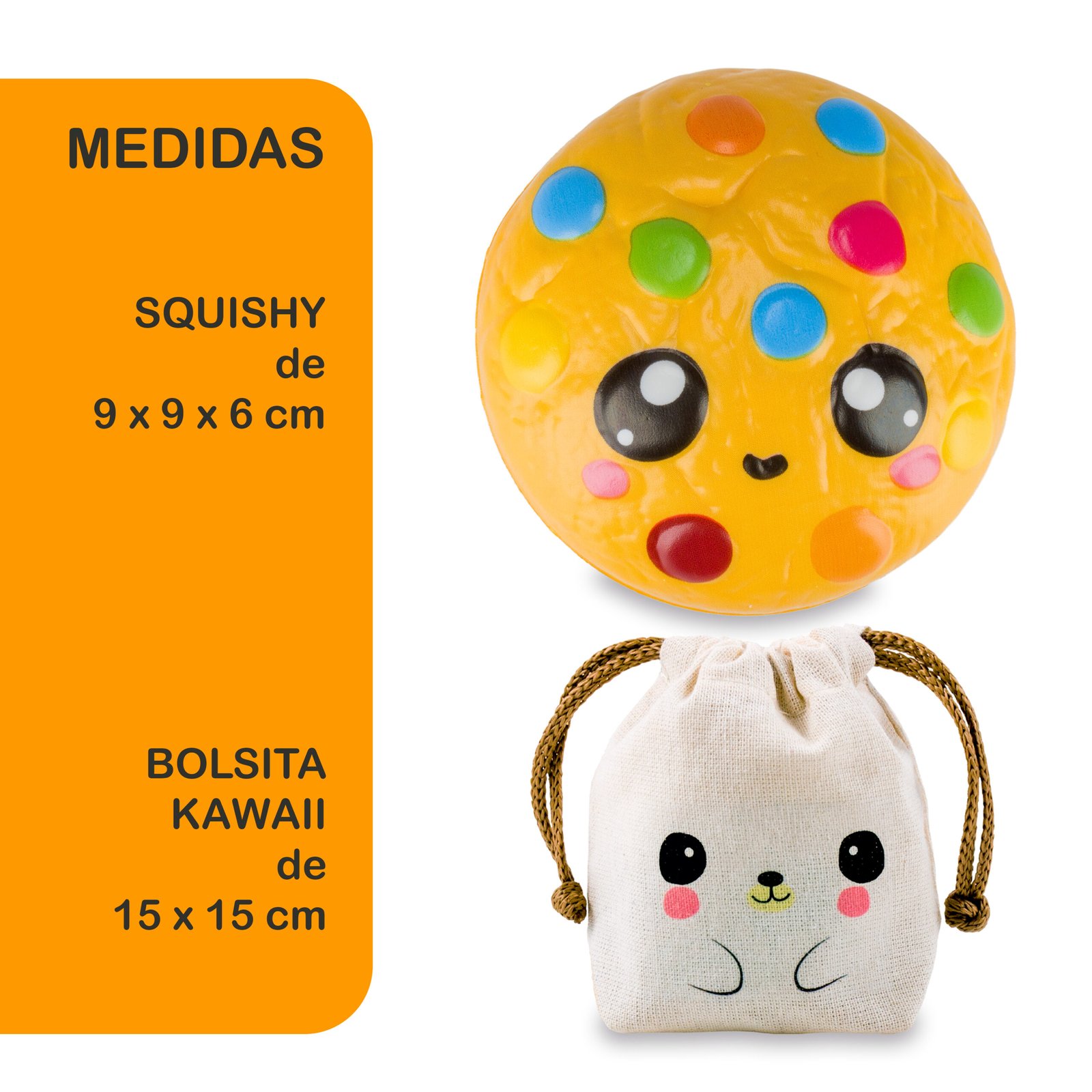 Squishy De Crecimiento Lento Comiditas - COOKIE CONFITADA + Bolsita Kawaii - Image 3