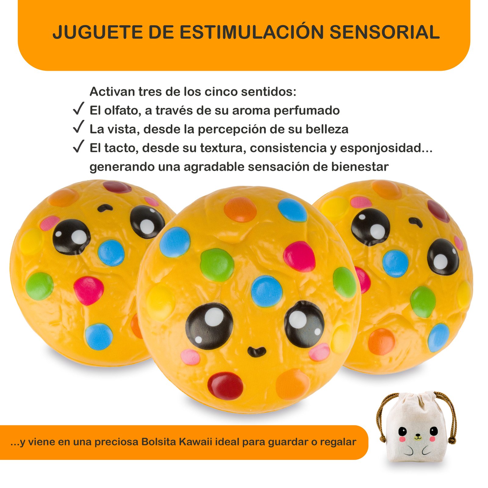 Squishy De Crecimiento Lento Comiditas - COOKIE CONFITADA + Bolsita Kawaii - Image 4