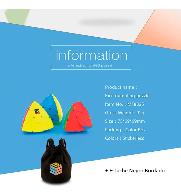 Cubo Rubik Mastermorphix 3x3 Moyu S/etiqueta + Estuche - Image 3