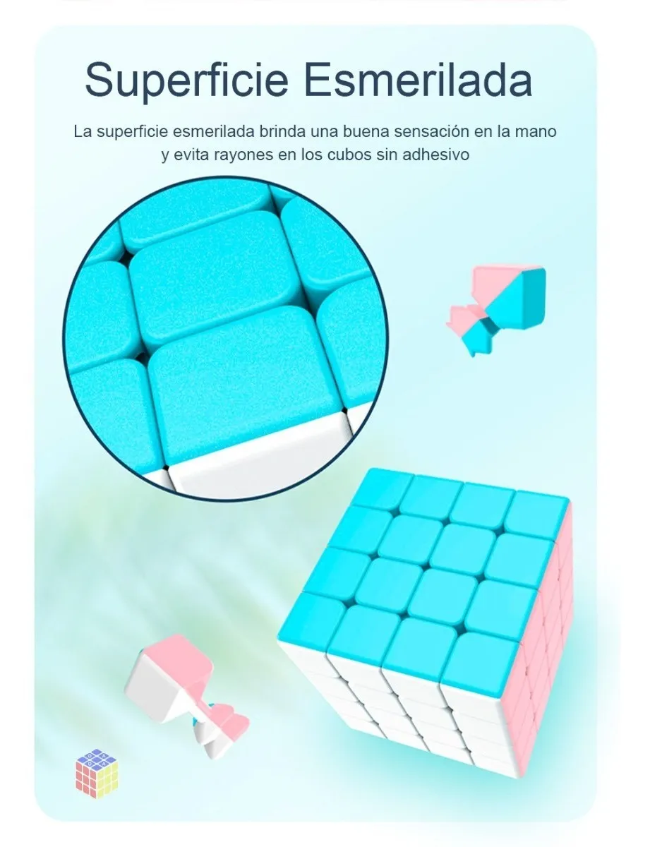 Cubo Rubik Moyu 4 Meilong 4 Macaron Stickerless + Estuche - Image 4