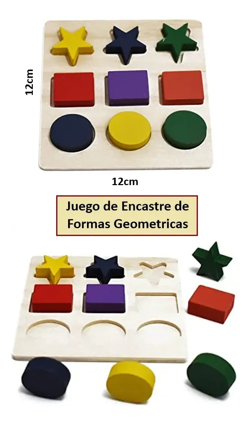 Kit Juegos Encastre Educativos Madera + Bolsita Kawaii - Image 3