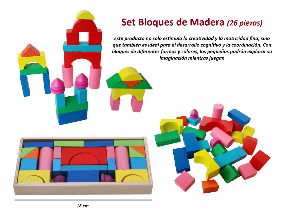 Kit Juegos Encastre Educativos Madera + Bolsita Kawaii - Image 2