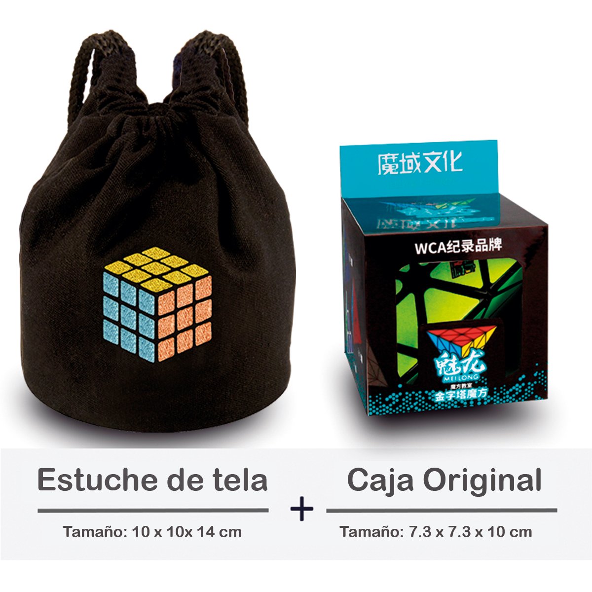 Cubo Rubik Pyraminx Moyu Meilong Jinzita Base Negra - Image 3