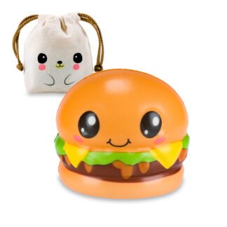 Squishy De Crecimiento Lento Comiditas - HAMBURGUESA + Bolsita Kawaii
