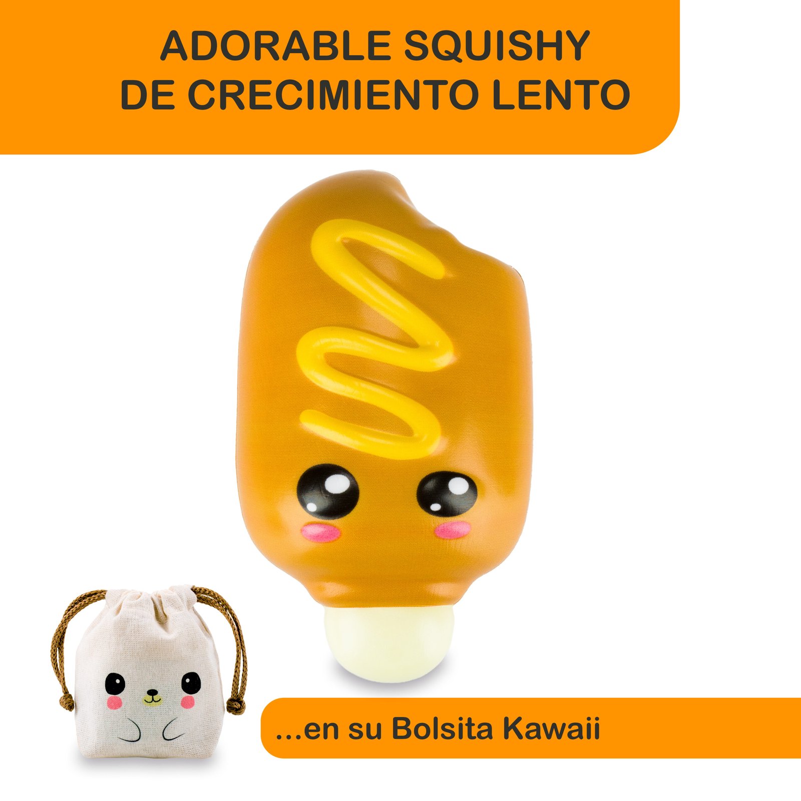 Squishy De Crecimiento Lento Comiditas - HELADO PALITO + Bolsita Kawaii - Image 2