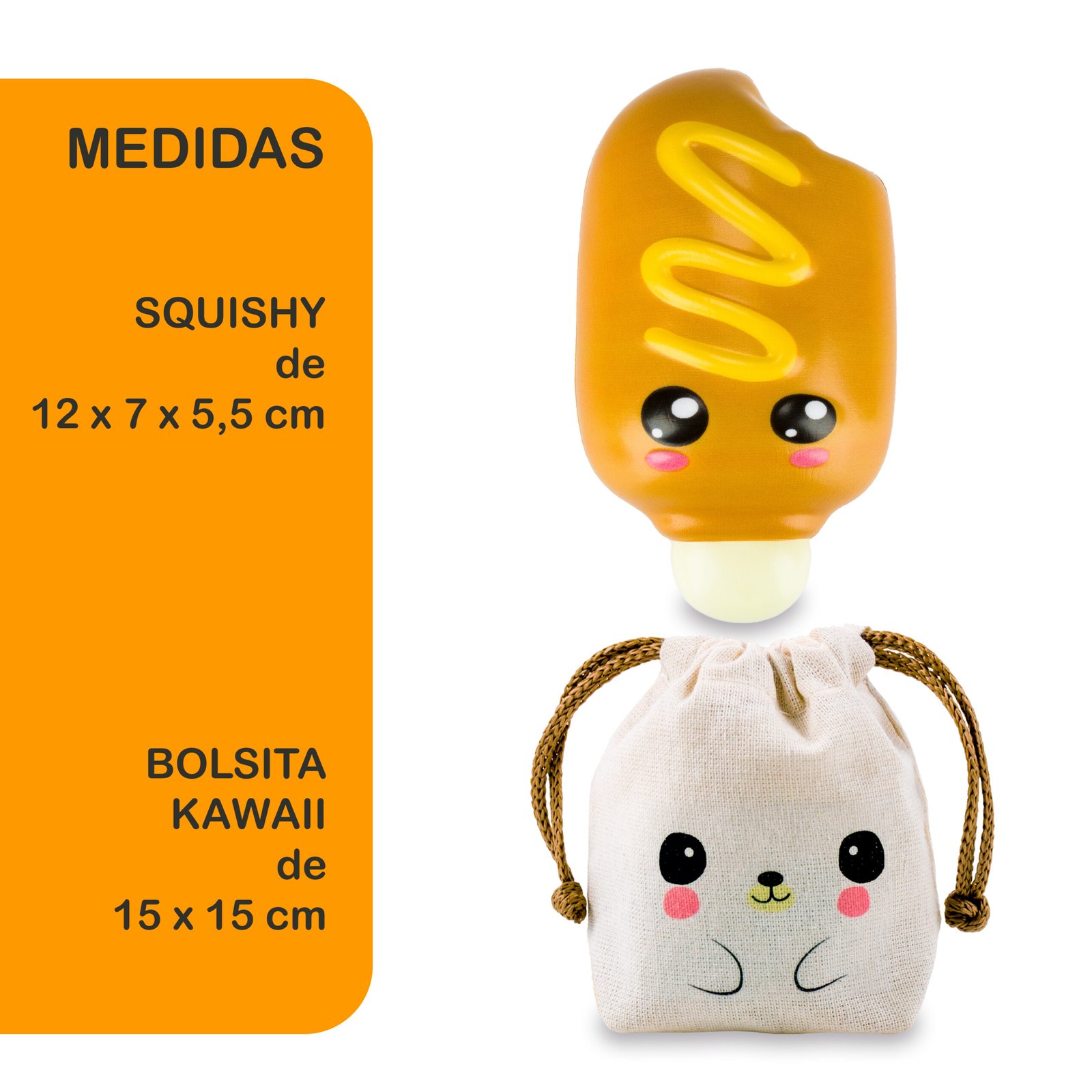 Squishy De Crecimiento Lento Comiditas - HELADO PALITO + Bolsita Kawaii - Image 3