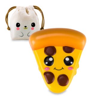Squishy De Crecimiento Lento Comiditas - PORCION PIZZA + Bolsita Kawaii