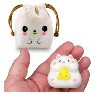 Squishy Mochi Hamster Ratoncito Antiestrés - ALEATORIO + Bolsita Kawaii