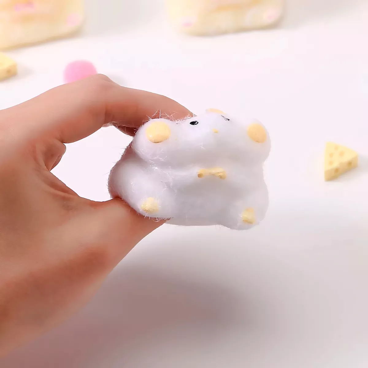 Squishy Mochi Ratoncito + 4 Huellitas C/bolsita Kawaii - Image 7