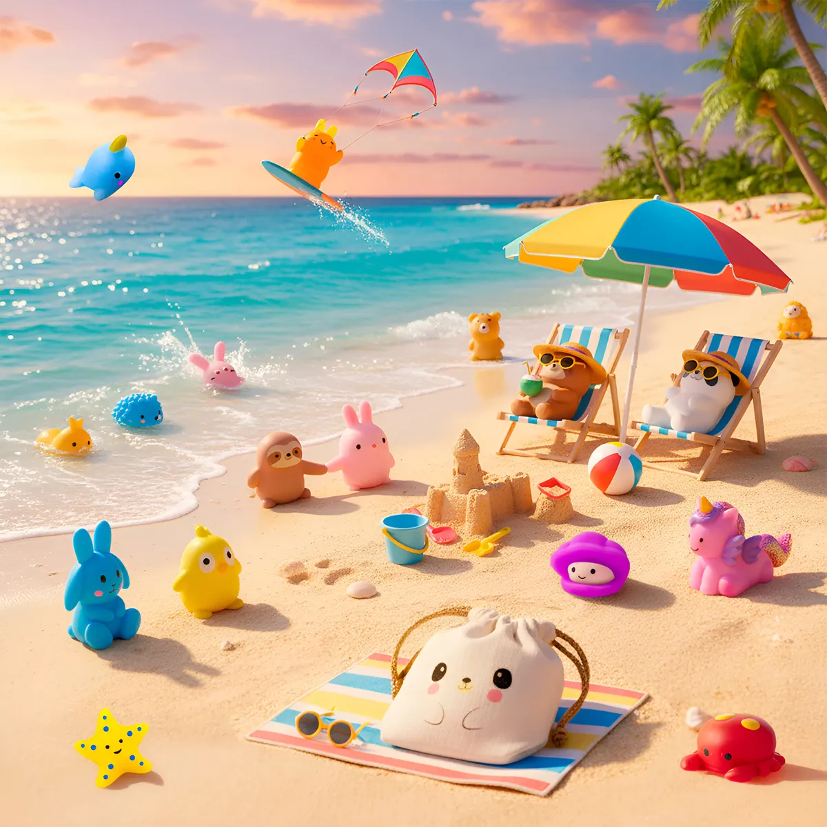 Squishy Mochi DADA TOYS PREMIUM con Bolsita Kawaii – 16 ANIMALITOS