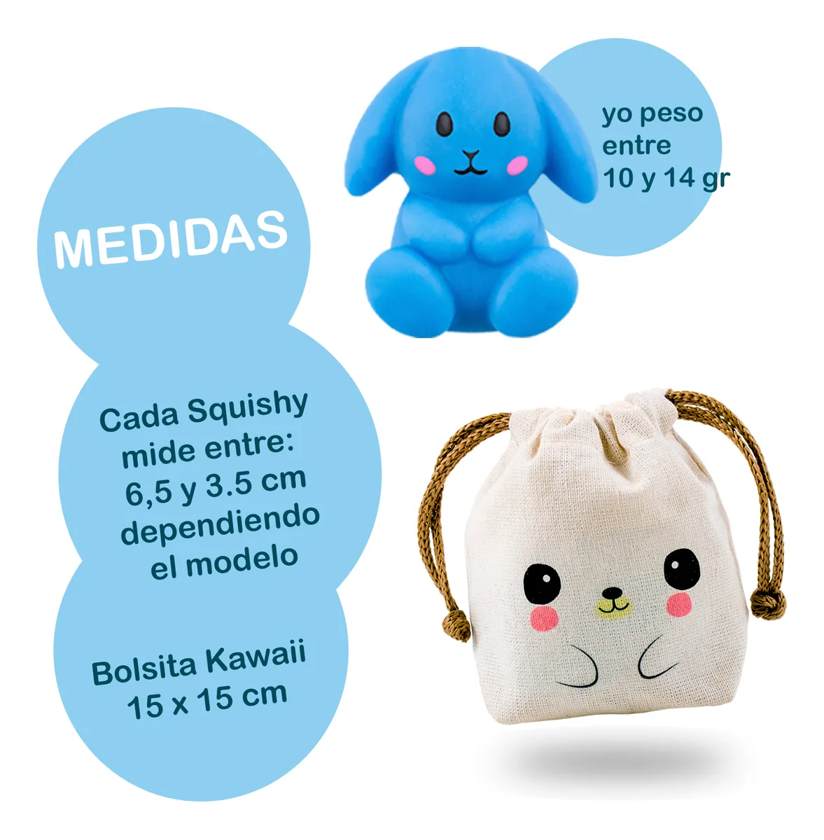 Squishy Mochi DADA TOYS PREMIUM con Bolsita Kawaii – 16 ANIMALITOS - Image 6