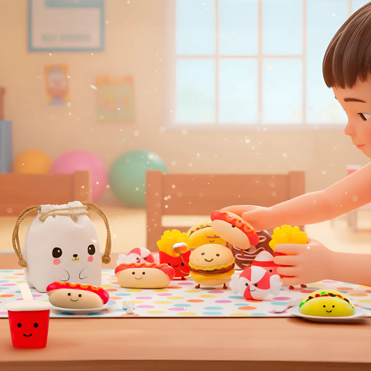 Squishy Mochi DADA TOYS PREMIUM con Bolsita Kawaii – 10 COMIDITAS