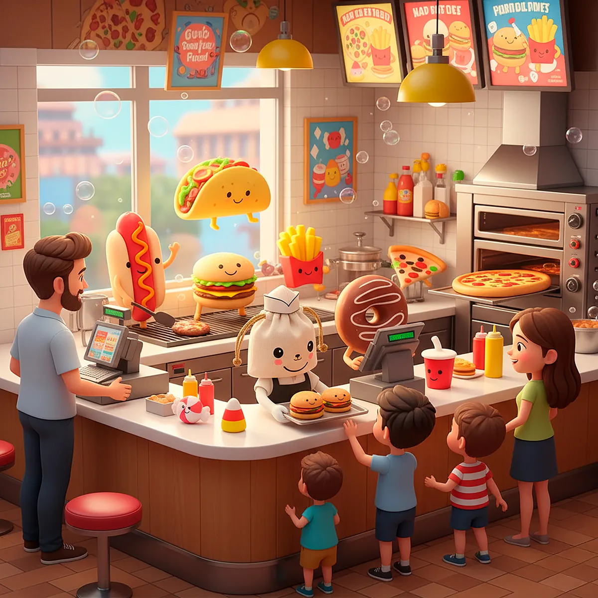 Squishy Mochi DADA TOYS PREMIUM con Bolsita Kawaii – 10 COMIDITAS - Image 3