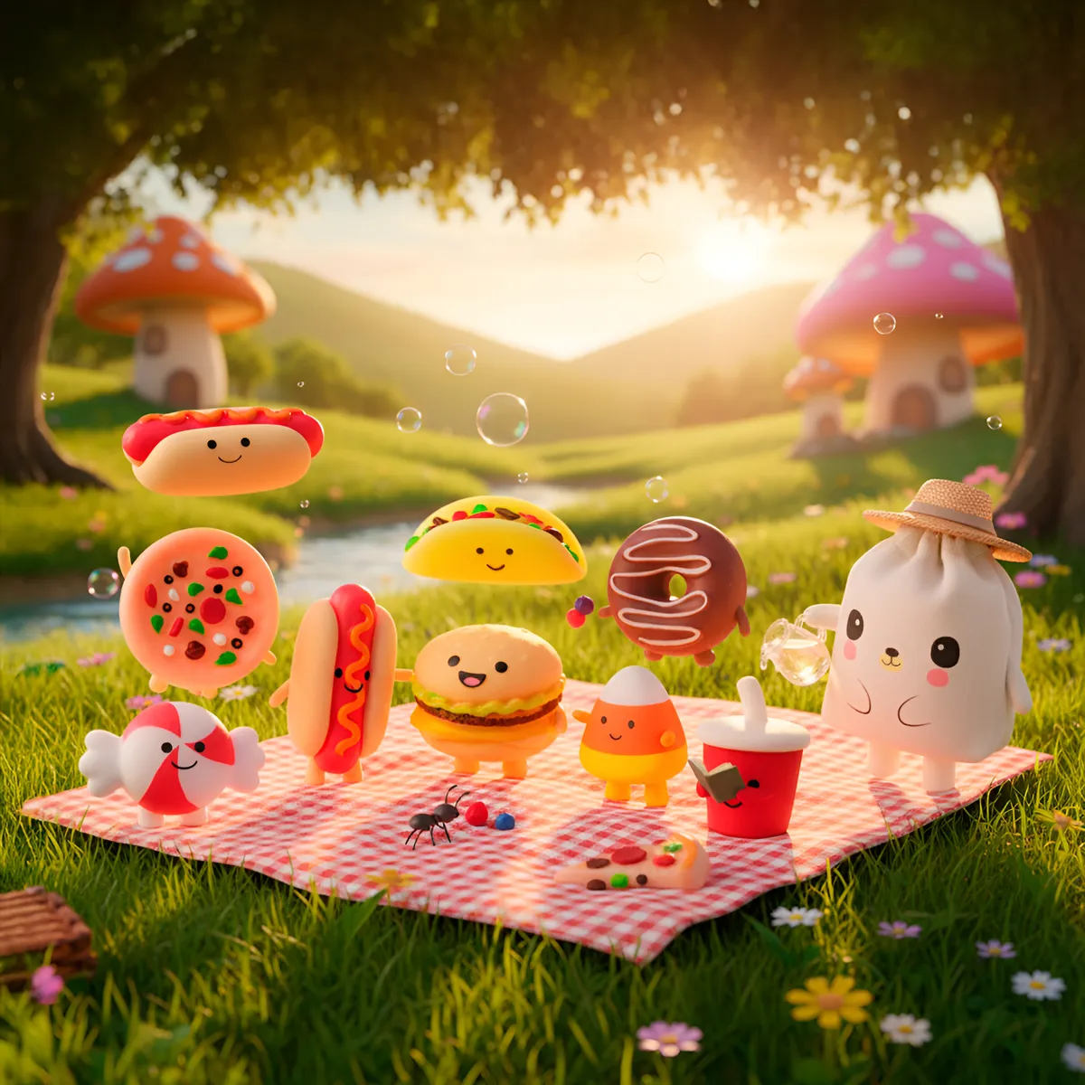 Squishy Mochi DADA TOYS PREMIUM con Bolsita Kawaii – 10 COMIDITAS - Image 7