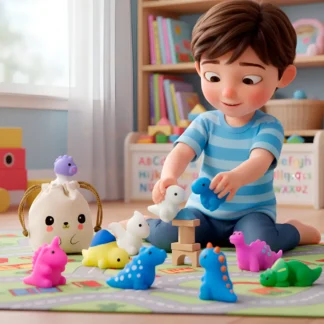 Squishy Mochi DADA TOYS PREMIUM con Bolsita Kawaii - 9 DINOS