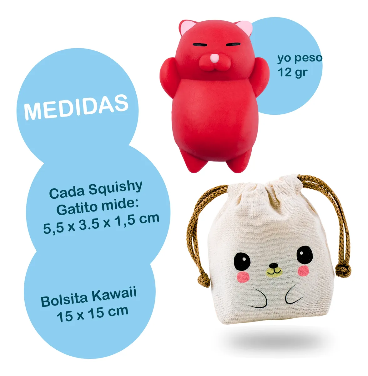 Squishy Mochi DADA TOYS PREMIUM con Bolsita Kawaii – 10 GATITOS DORMIDOS - Image 6