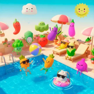 Squishy Mochi DADA TOYS PREMIUM con Bolsita Kawaii – 9 VERDURAS