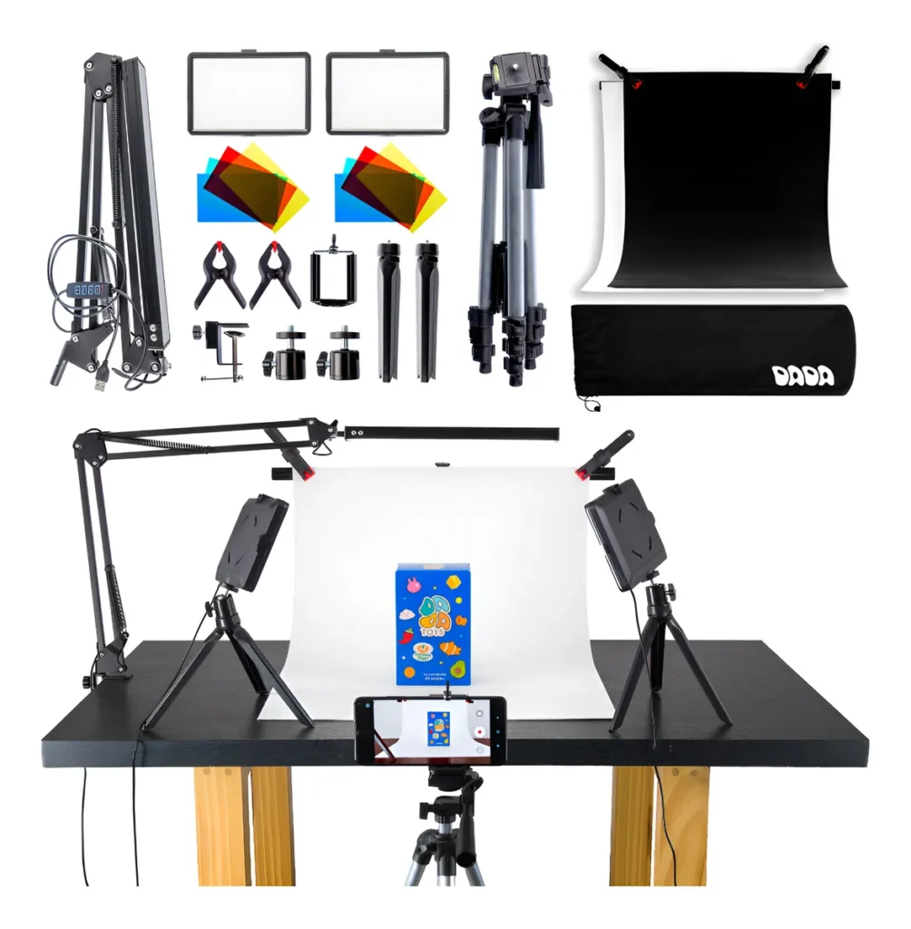 Mini Kit Foto Producto 3 Luces Led Estudio Compacto - Blanco Variable